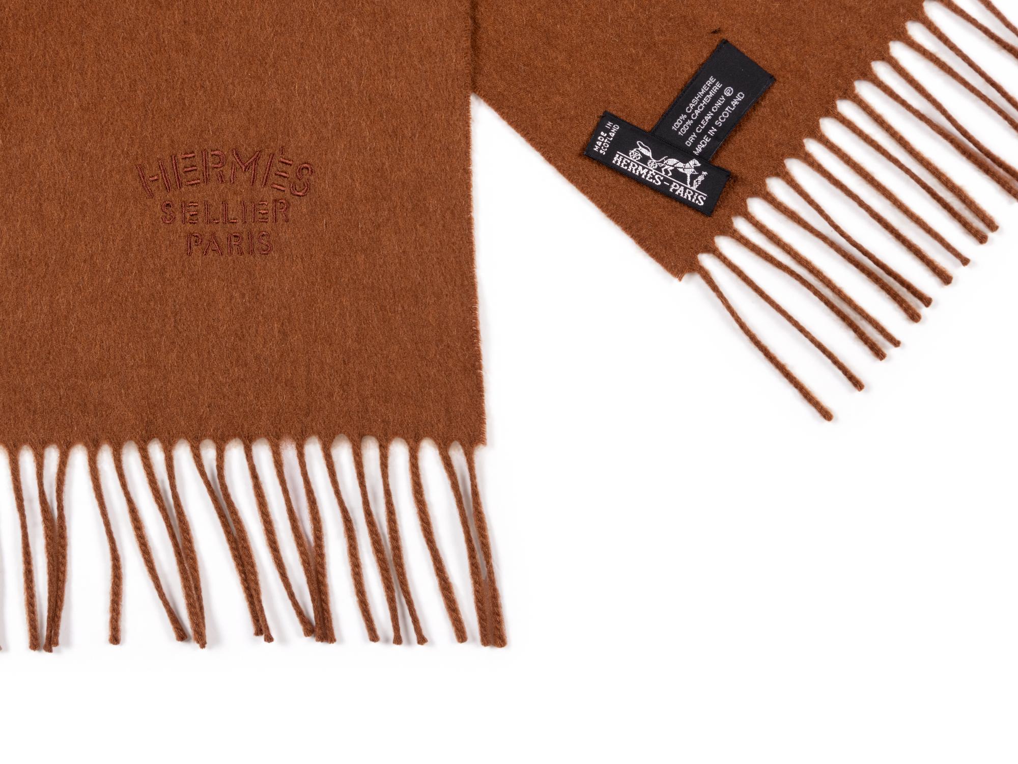 Hermès Cashmere Shawl with Fringe