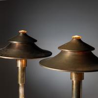 Two Pagoda table lamps for Miller Lamp Co., c. 1936