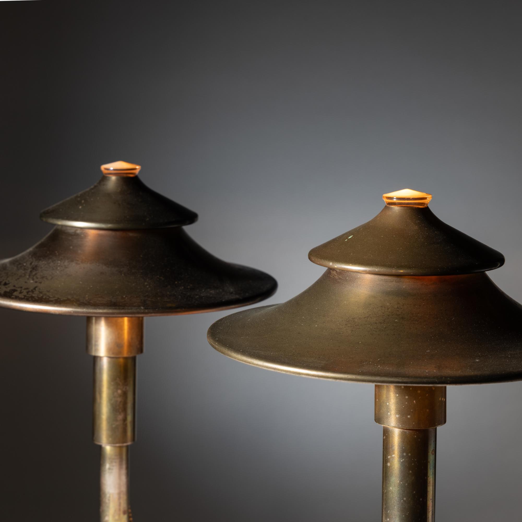 Two Pagoda table lamps for Miller Lamp Co., c. 1936