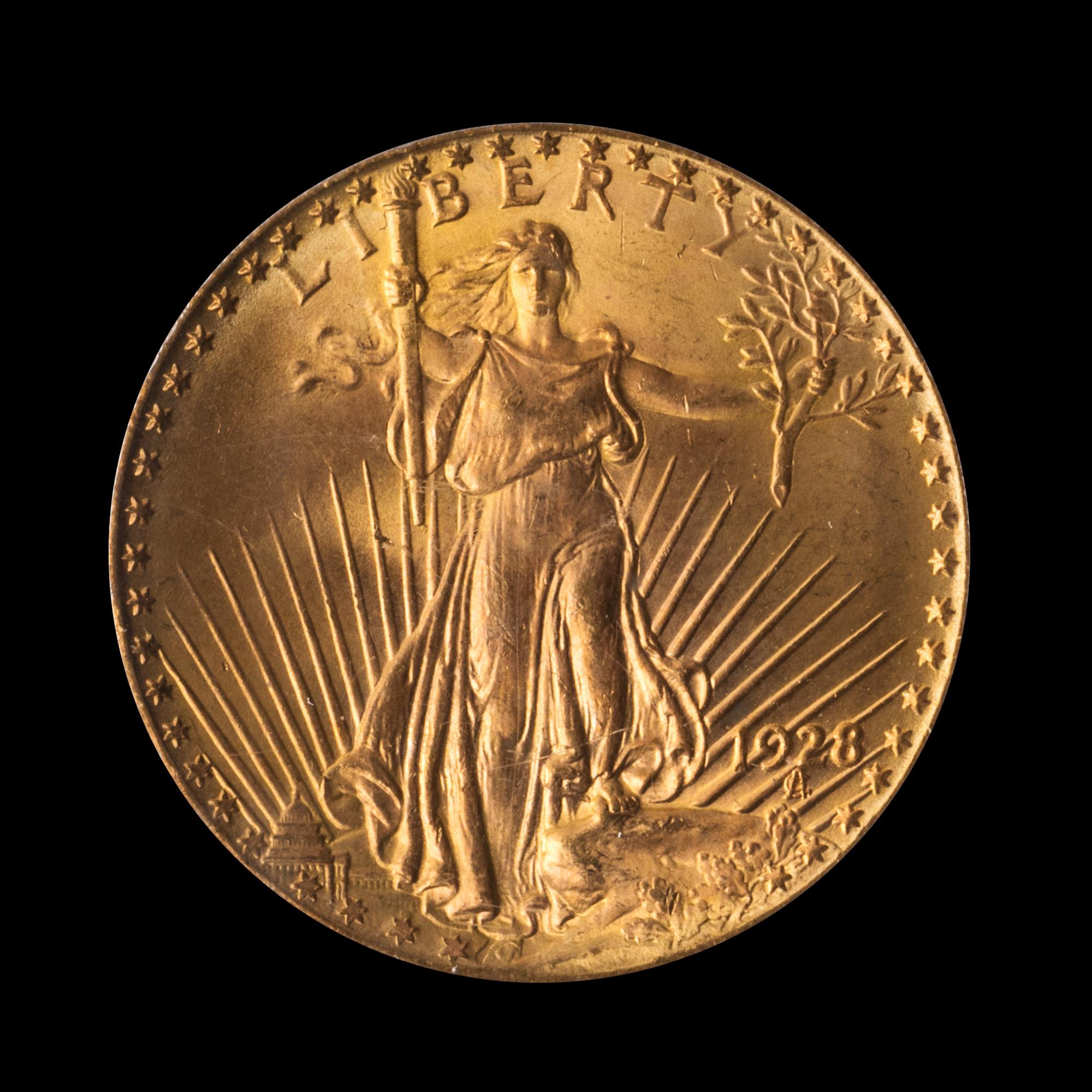 A United States 1928 St. Gaudens $20 Gold Coin