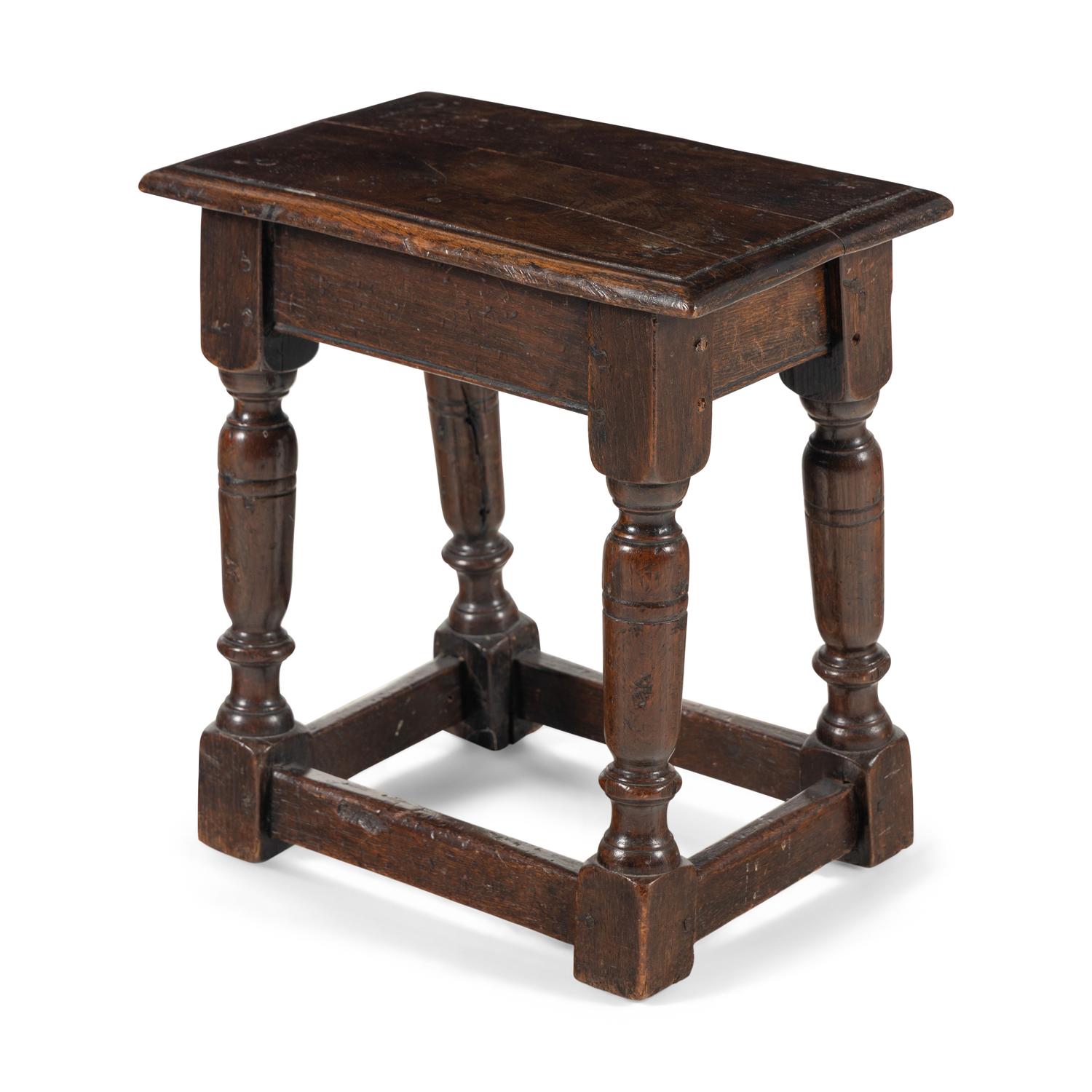 An English Oak Joined Stool