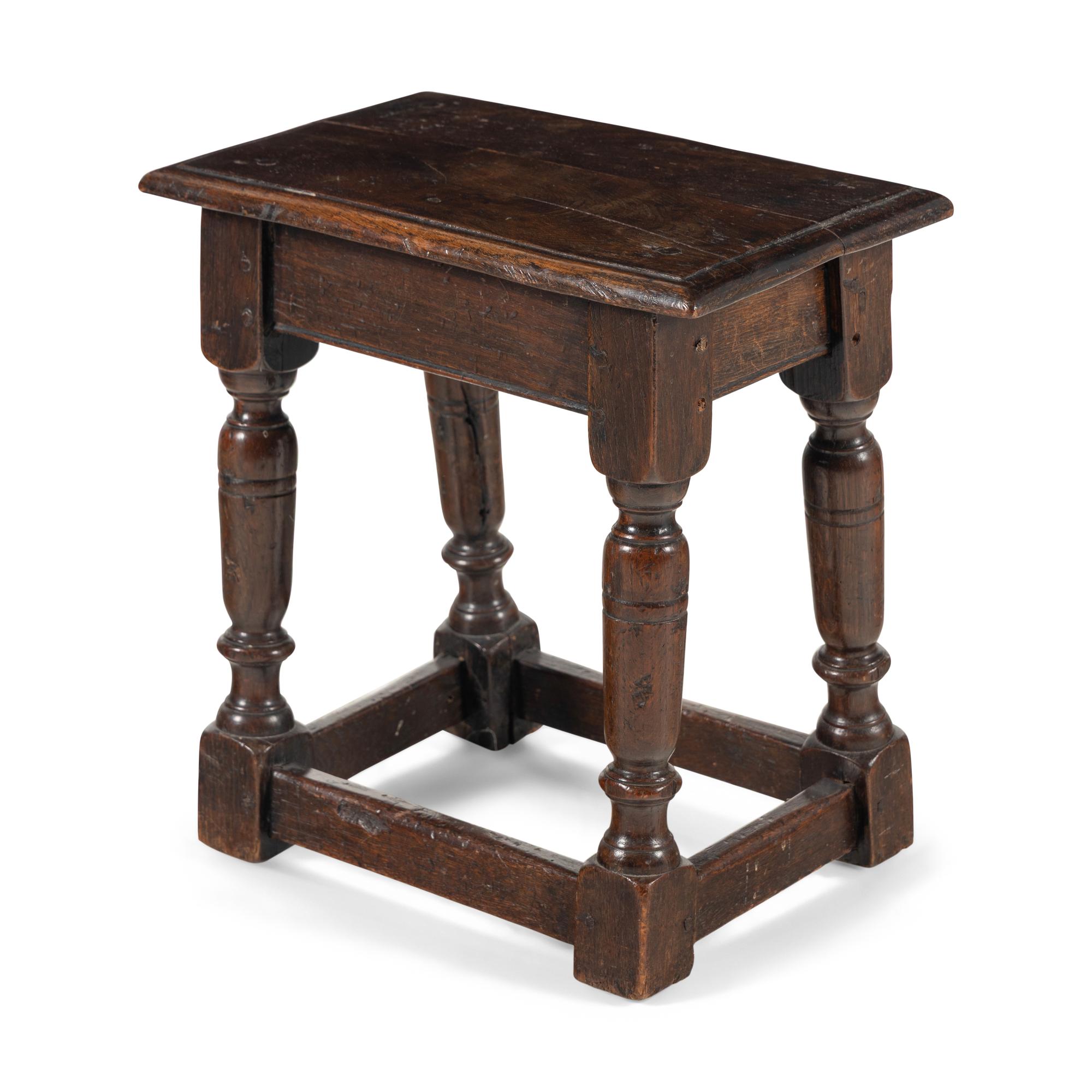 An English Oak Joined Stool