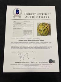 A Multi Signed Baseball Comprised of 16 Deceased Hall of Famers Including Ted Williams, (BAS Beckett Authentication Services Certified),