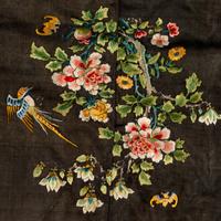 A Chinese Embroidered Summer Gauze Lady's Jacket, 19th Century 清晚期 醬地綉牡丹紋女紗褂