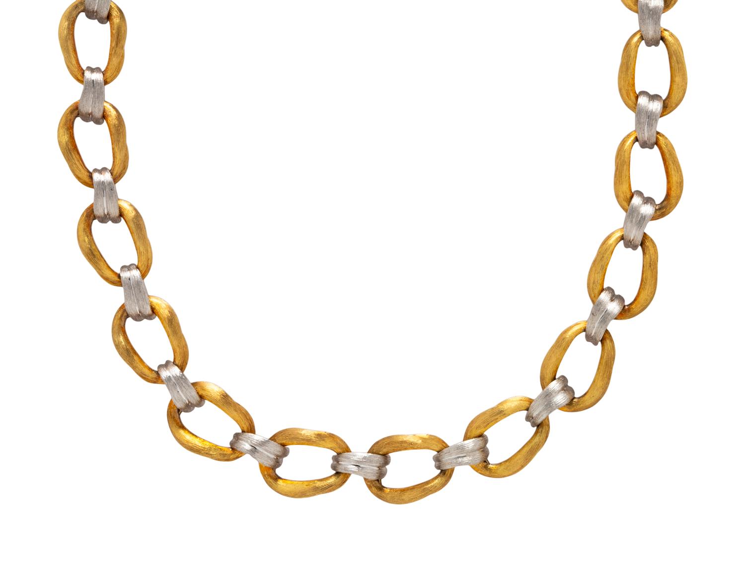 HENRY DUNAY, PLATINUM AND YELLOW GOLD NECKLACE