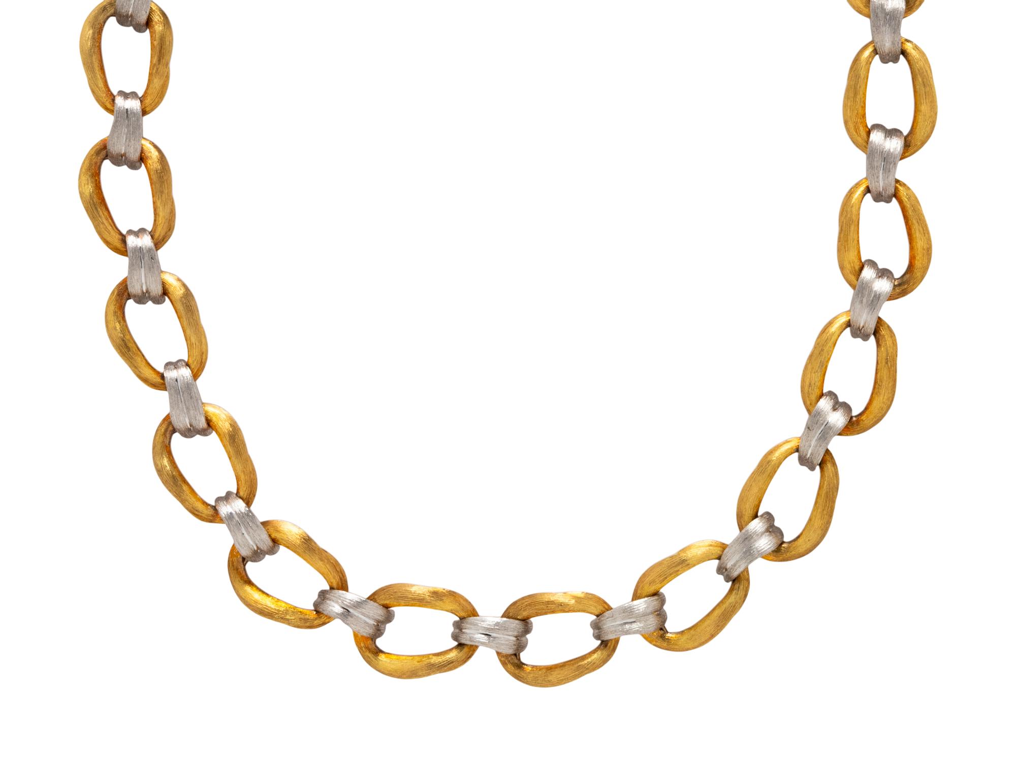 HENRY DUNAY, PLATINUM AND YELLOW GOLD NECKLACE