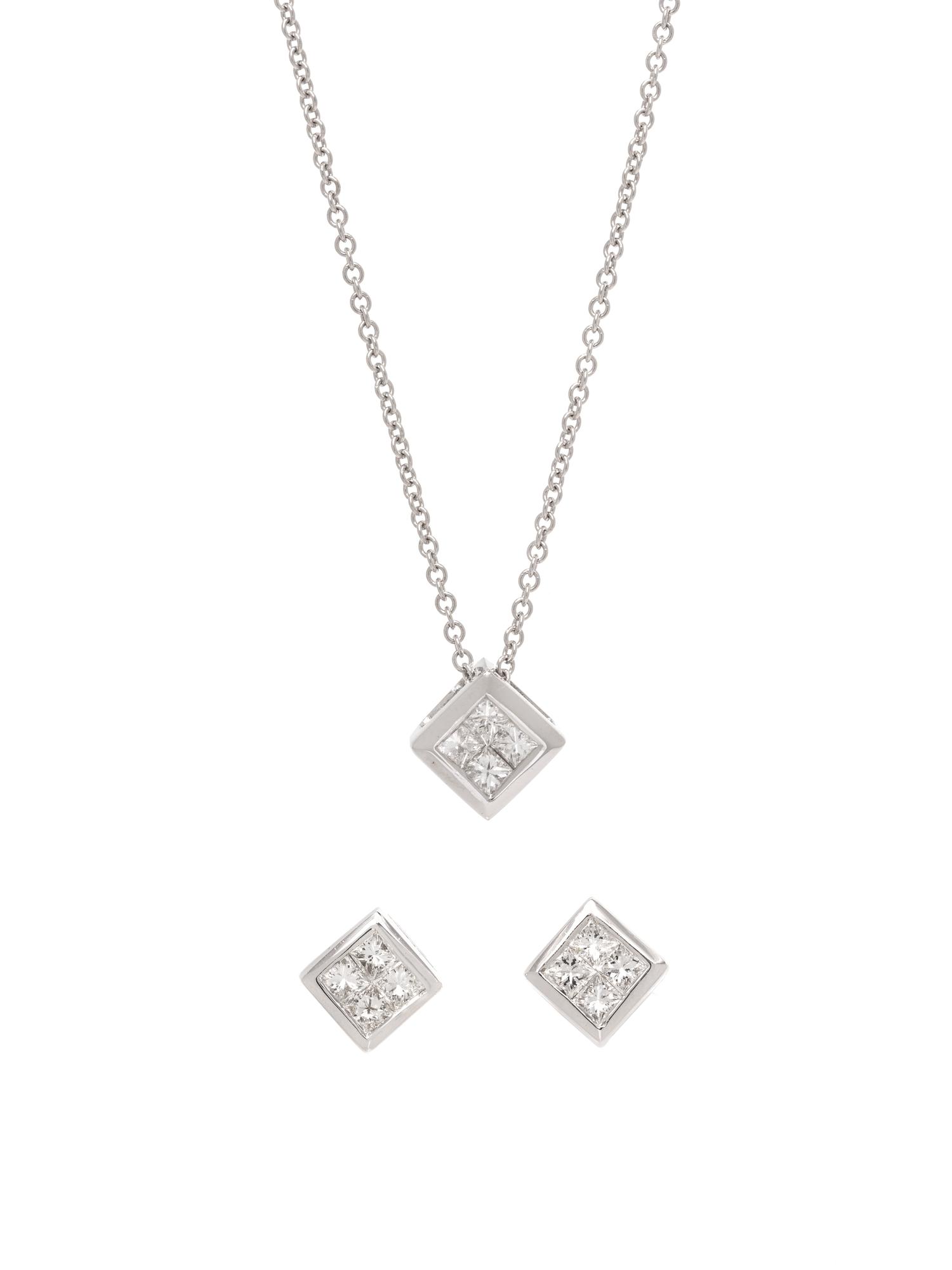 WHITE GOLD AND DIAMOND SET