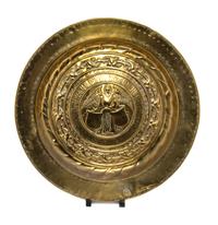 A Pair of Eastern European Brass Chargers Diameter of larger 22 inches. — 19TH CENTURY