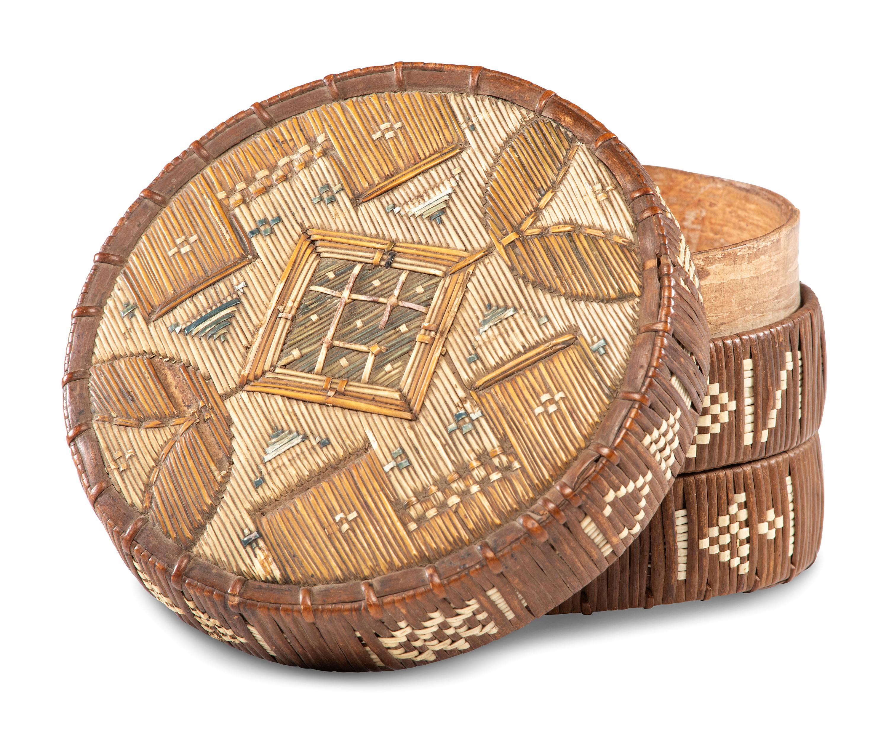 Mi'kmaq Quilled Birchbark Trinket Box