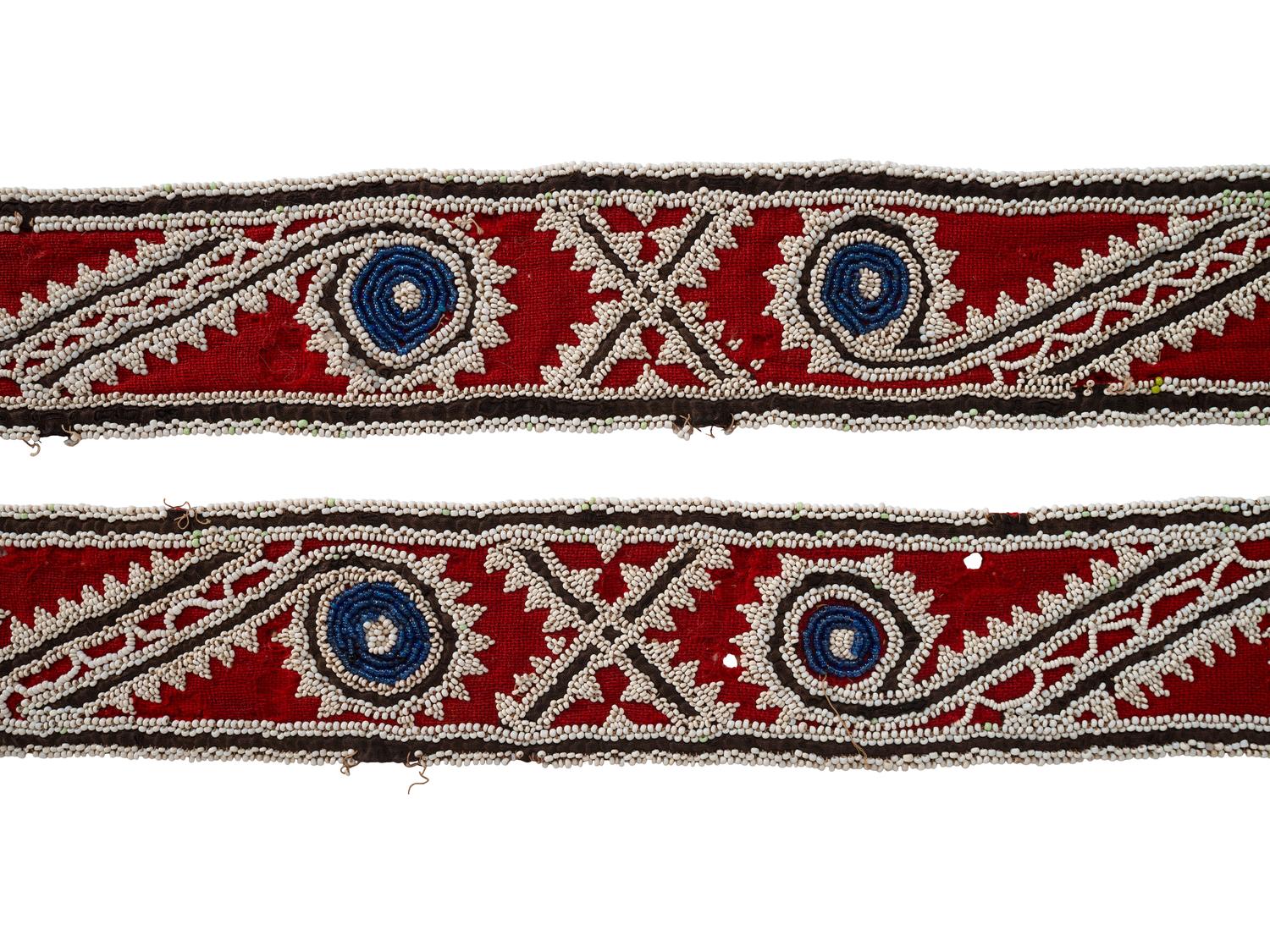 Choctaw Beaded Strips, Pair
