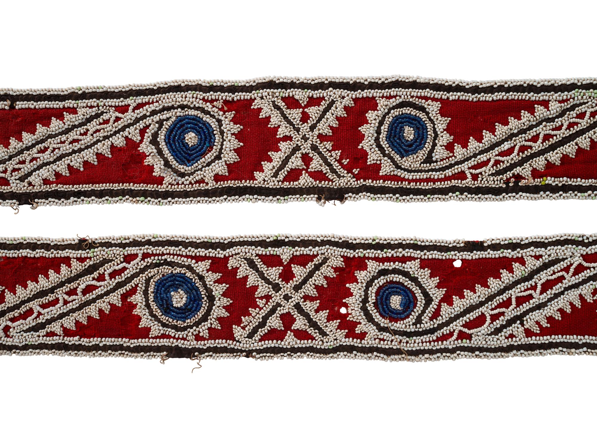 Choctaw Beaded Strips, Pair