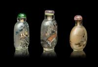 Three Chinese Inside Painted Glass Snuff Bottles