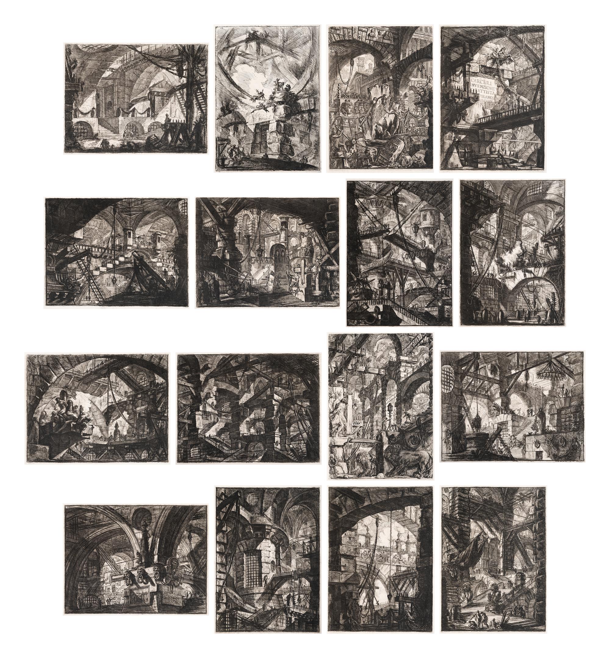 Carceri d'Invenzione (the complete set of 16), 1761