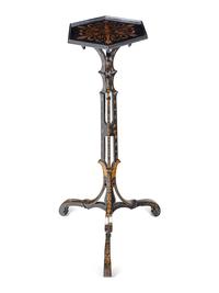 A George III Black and Gilt-Japanned Tripod Stand