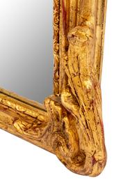 A Pair of Rococo Style Gilded Pier Mirrors