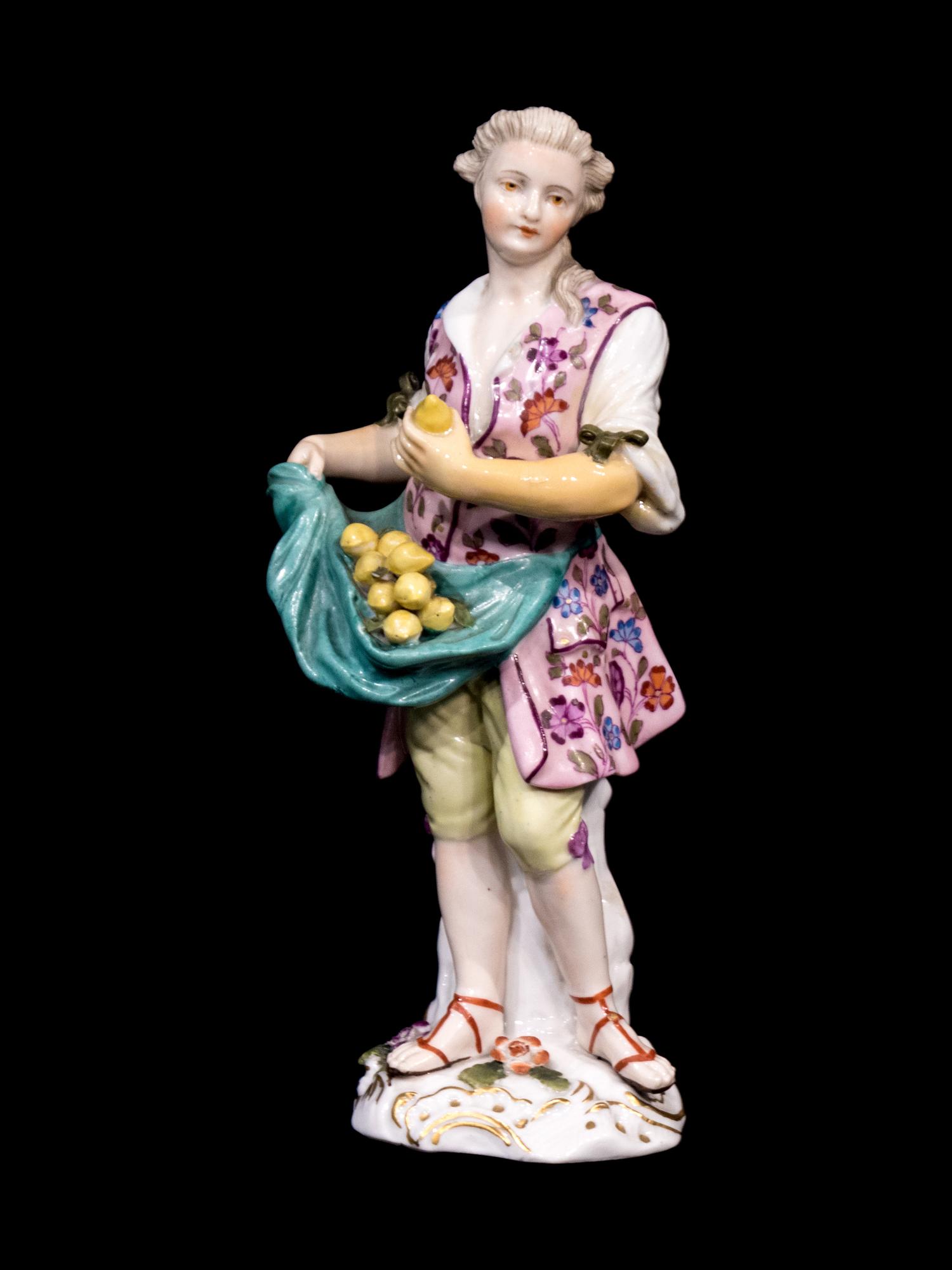 A Sitzendorf Porcelain Figure of a Man — CIRCA 1900