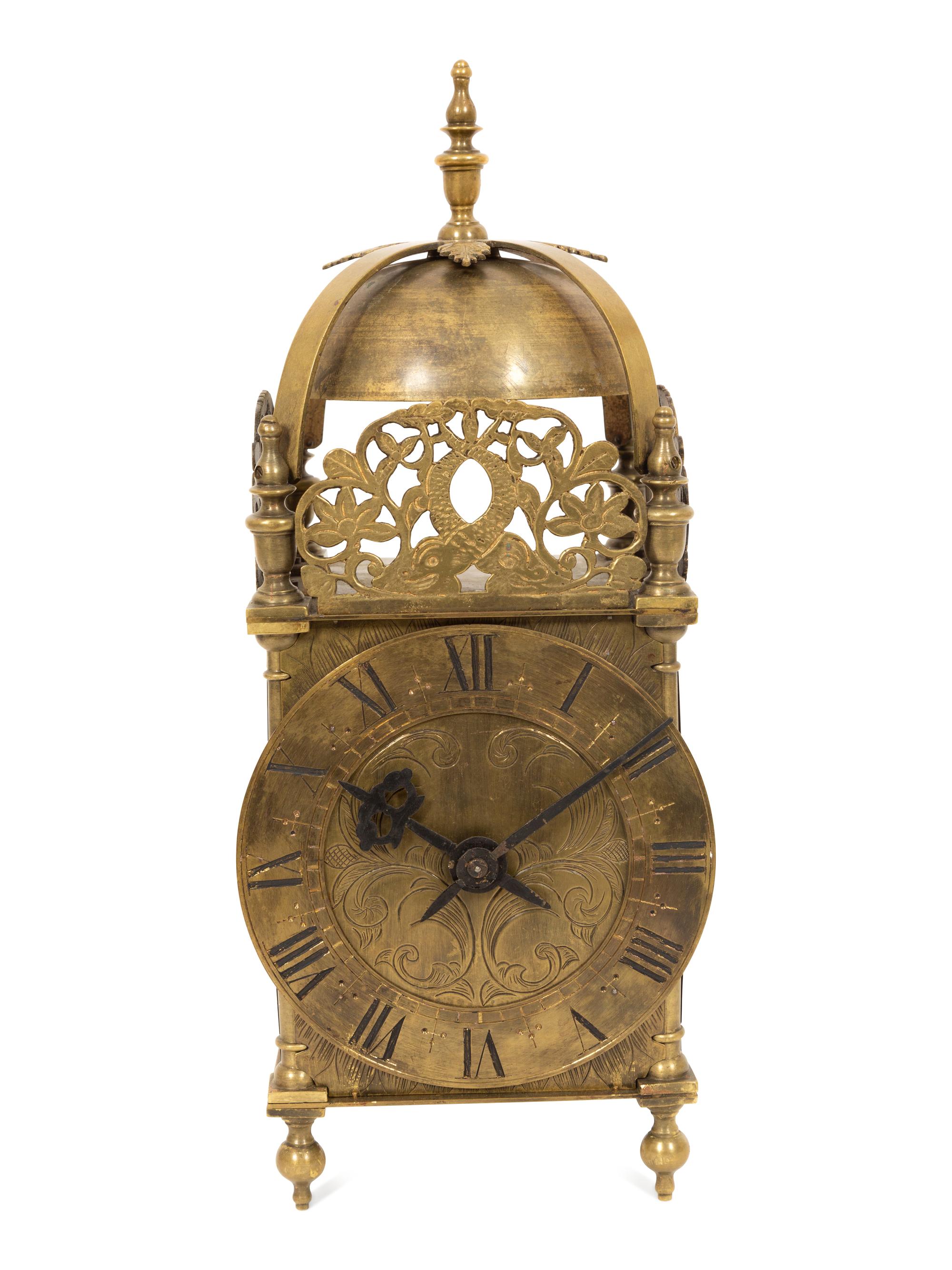 An English Brass Lantern Clock