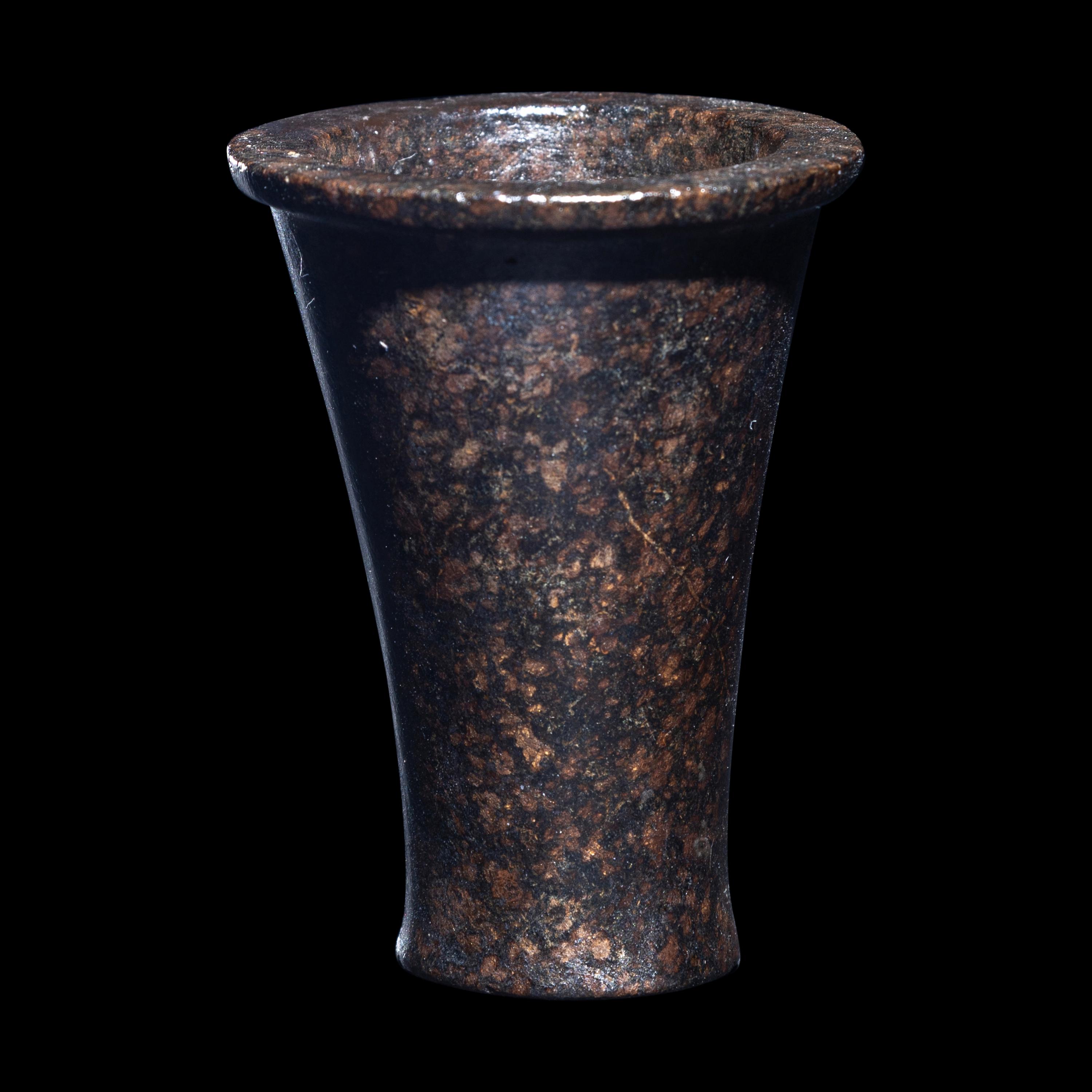 An Egyptian Serpentine Cosmetic Vessel