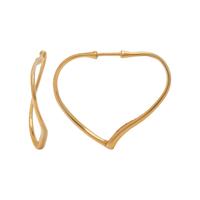TIFFANY & CO., ELSA PERETTI, YELLOW GOLD 'OPEN HEART' HOOP EARRINGS