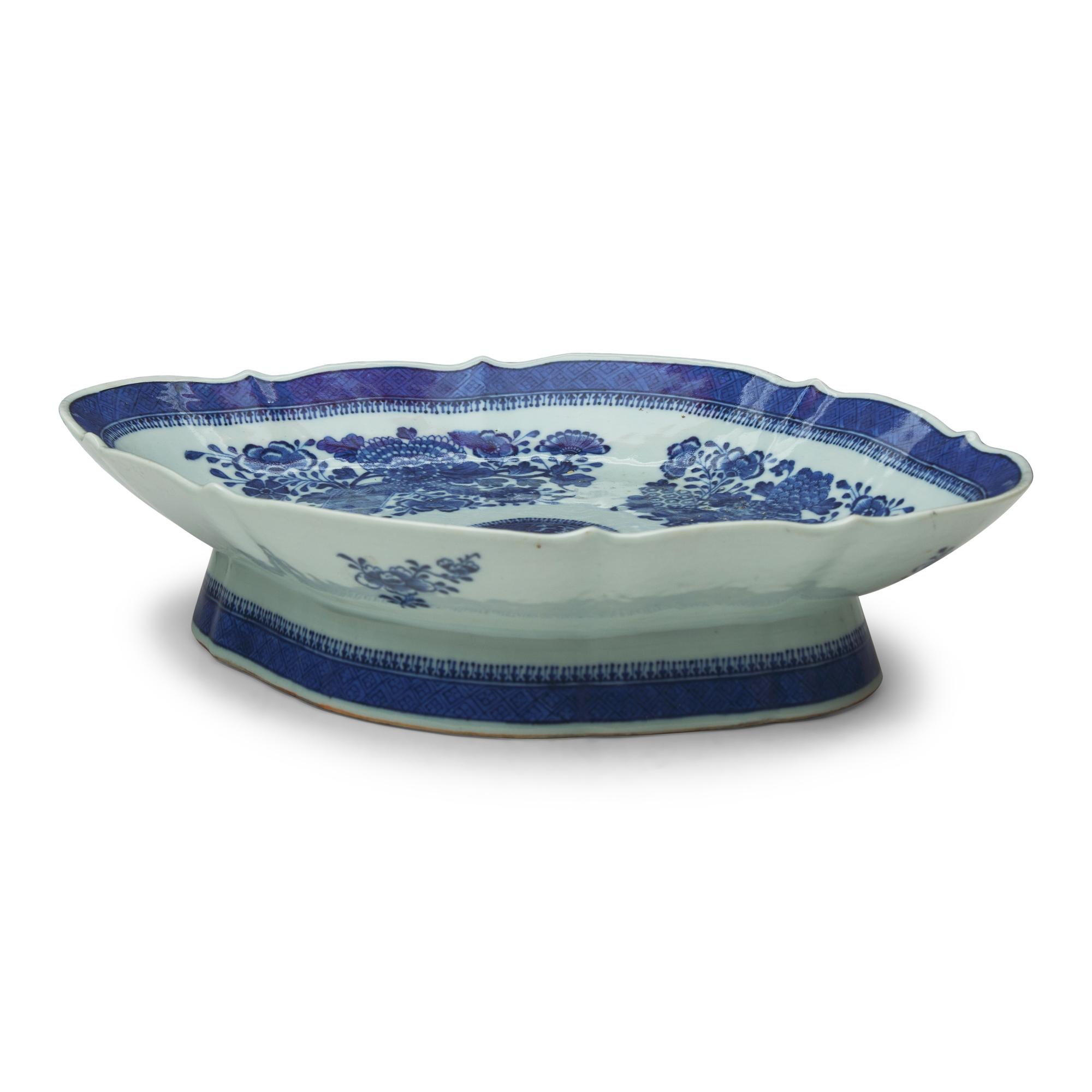 A Chinese Export Porcelain Fitzhugh Footed Compote