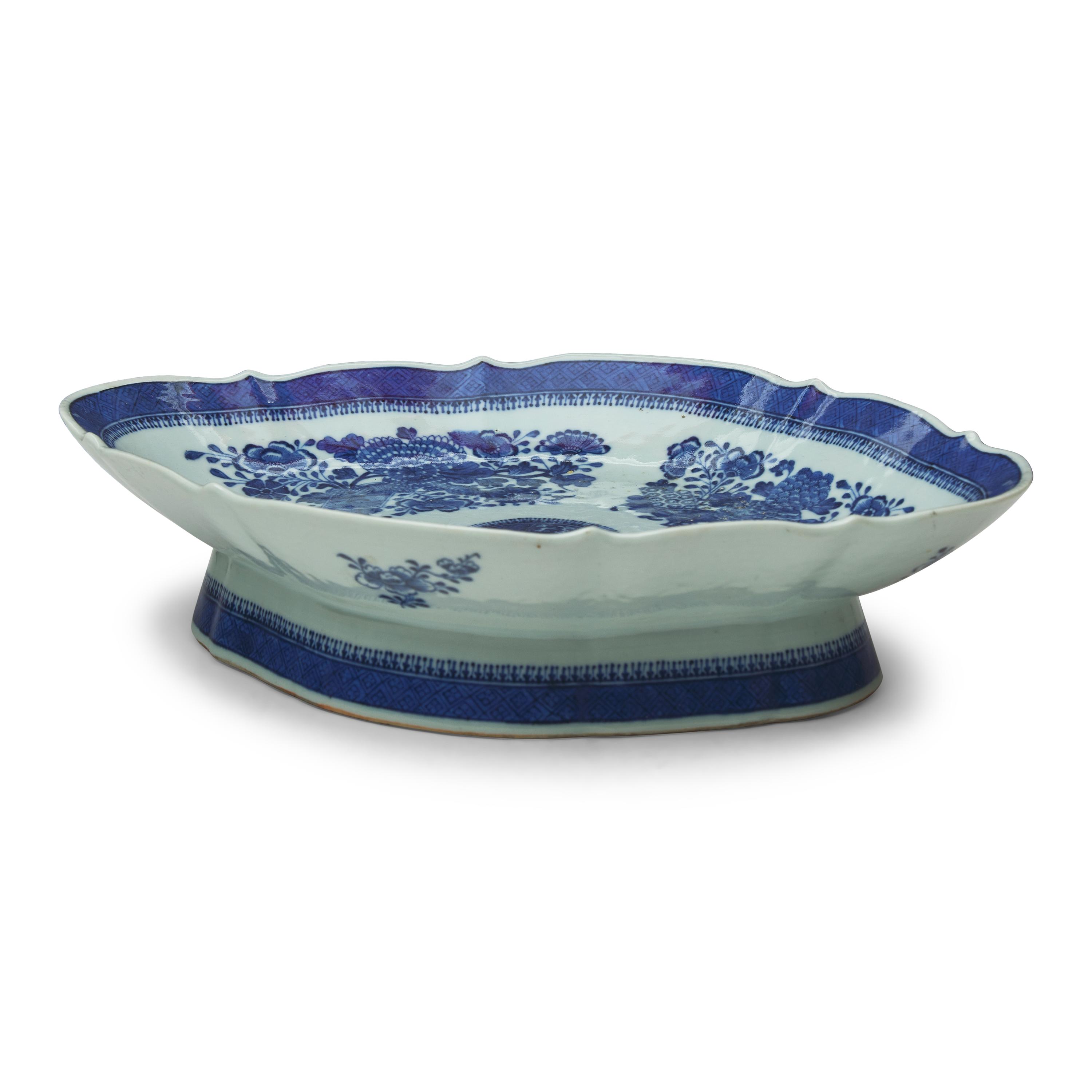 A Chinese Export Porcelain Fitzhugh Footed Compote