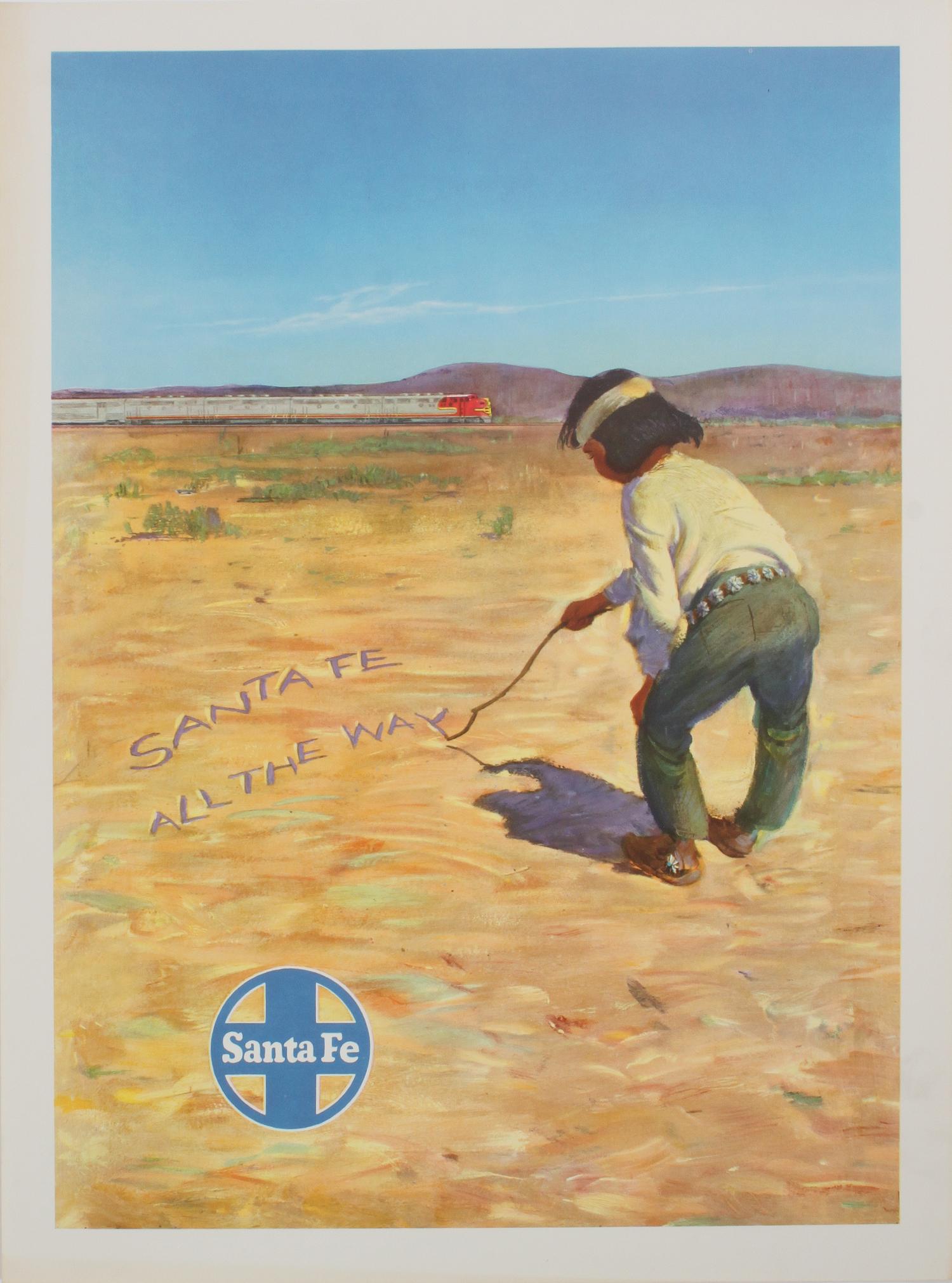 Three Santa Fe Railway Travel Posters Each 24 x 18 inches.
