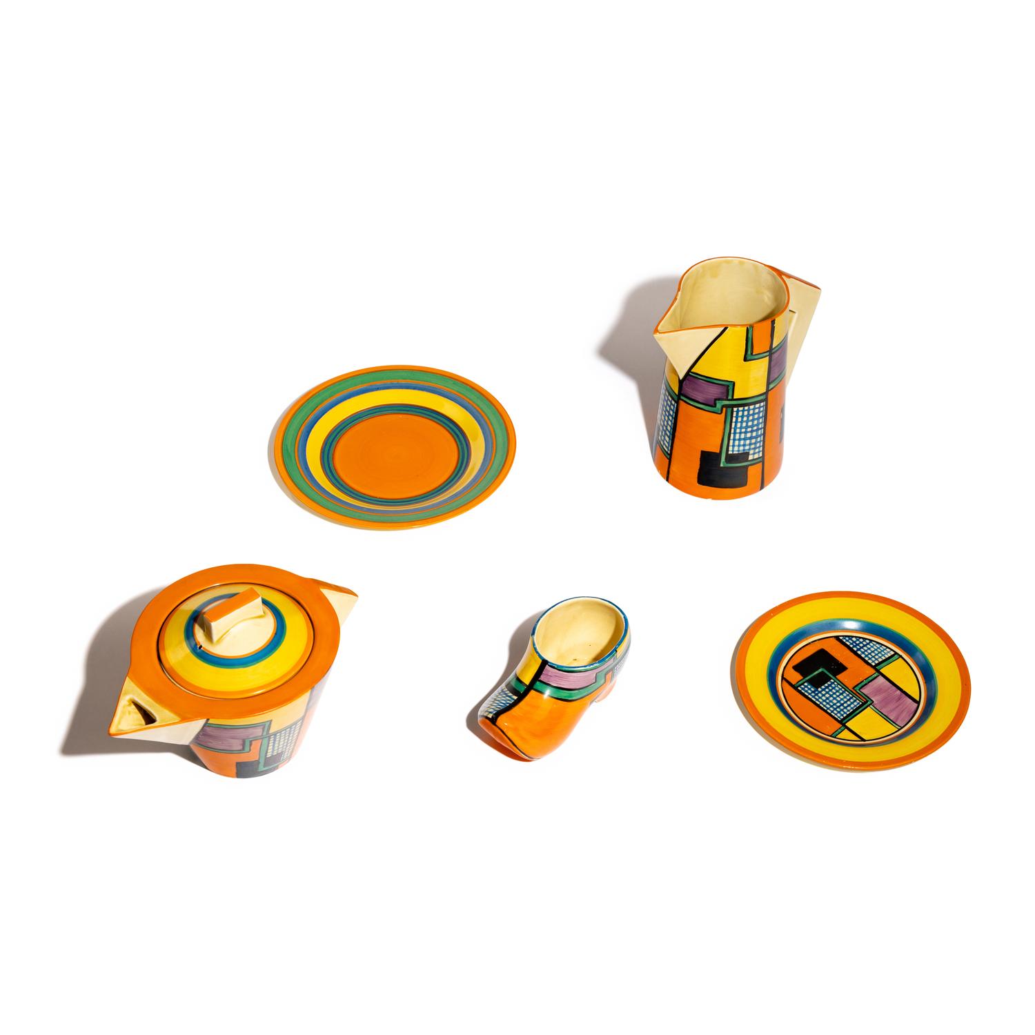 Football pattern Set of 5 items, c. 1929-30