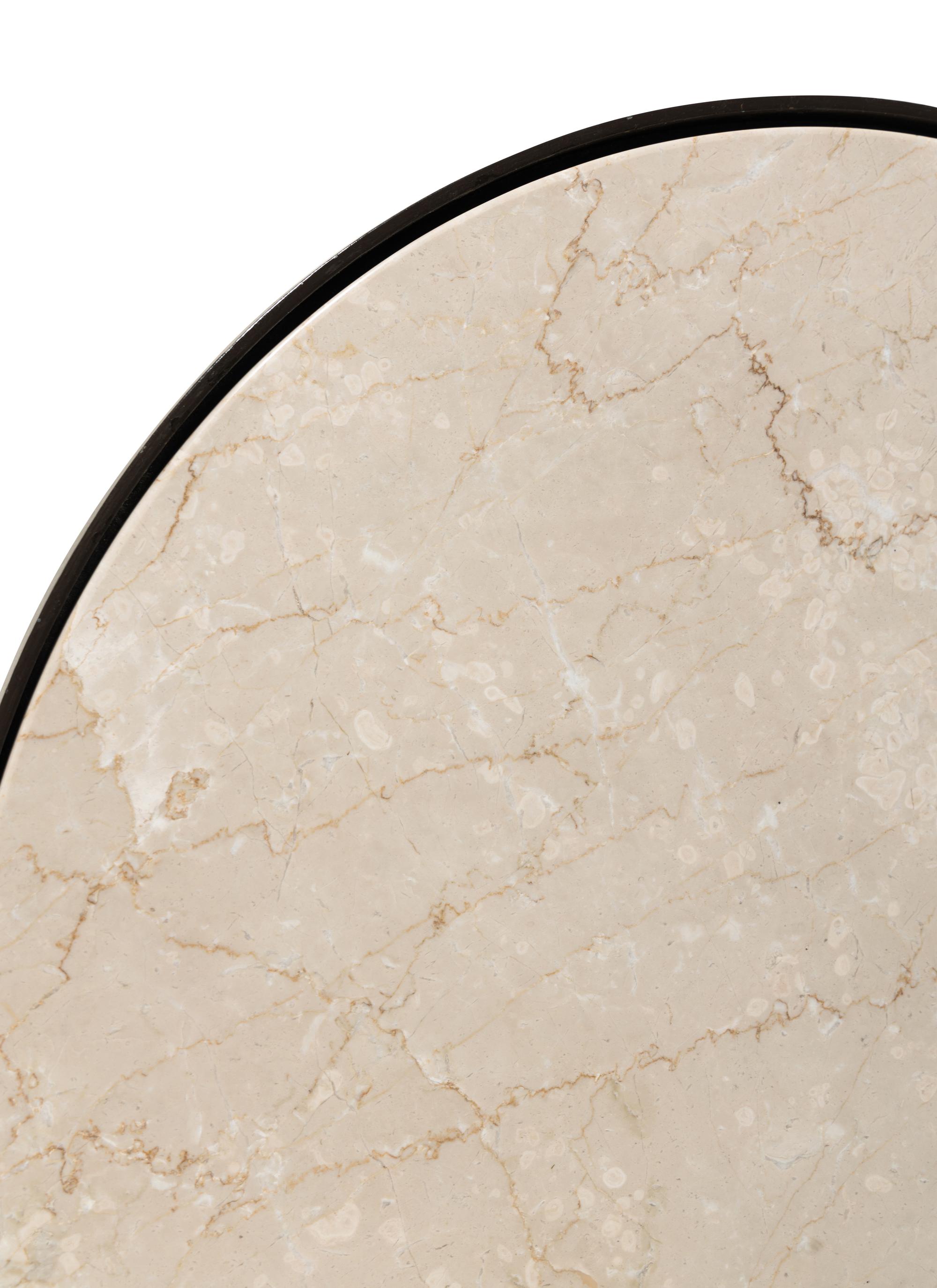 A Steel, Glass, and Marble Gueridon
