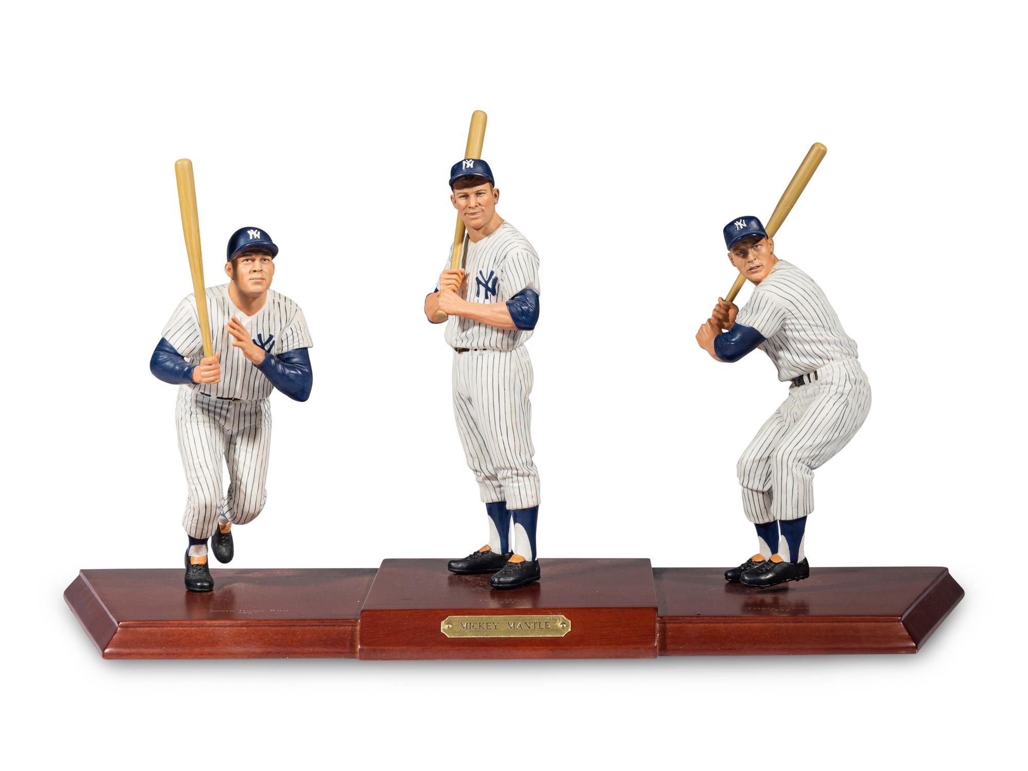 A Mickey Mantle Career Tribute Danbury Mint Figure Display,