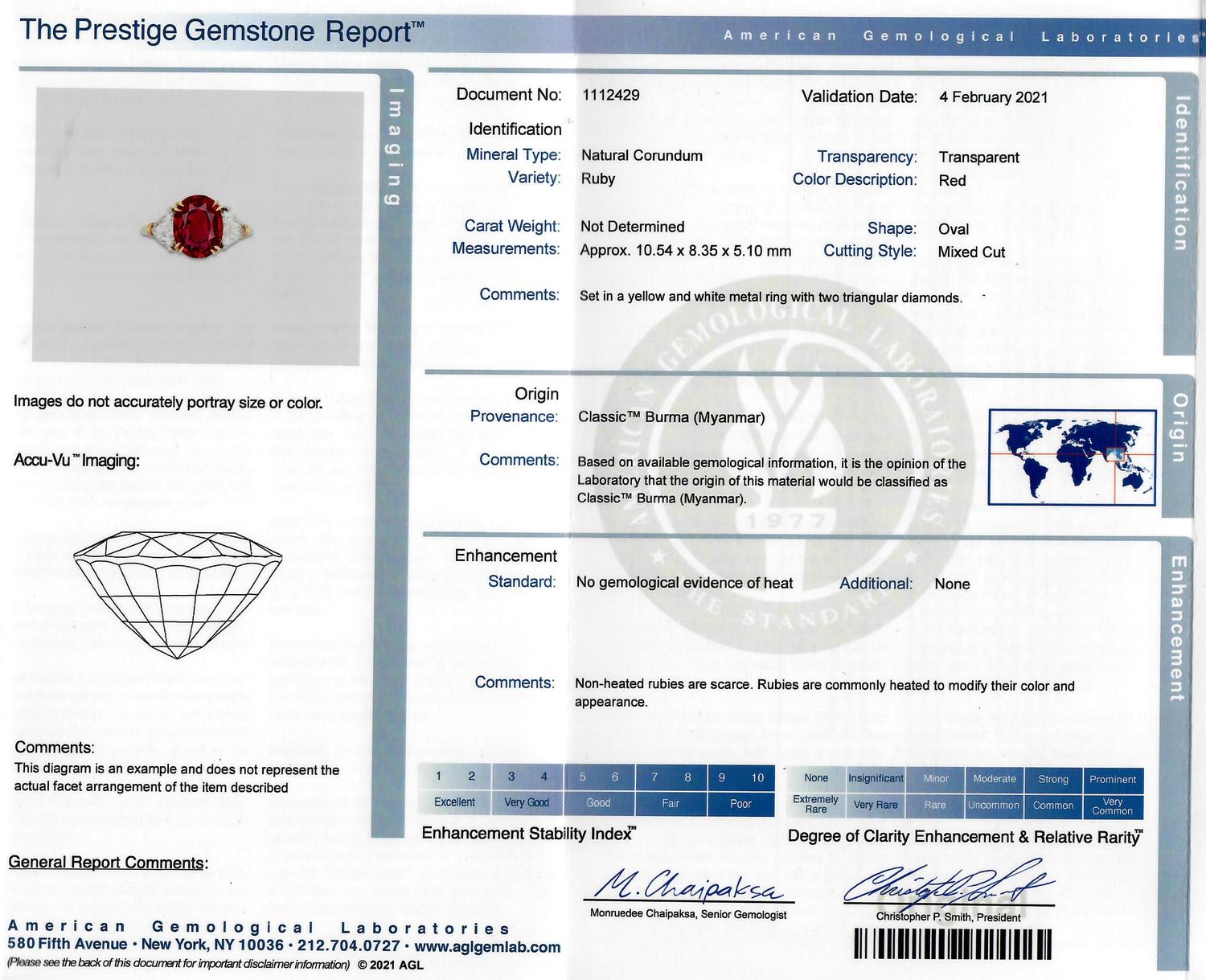 AN IMPORTANT BURMESE RUBY AND DIAMOND RING