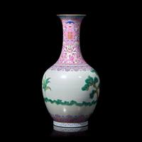 A Chinese Famille Rose Porcelain 'Boys' Vase 粉彩嬰戲賞瓶
