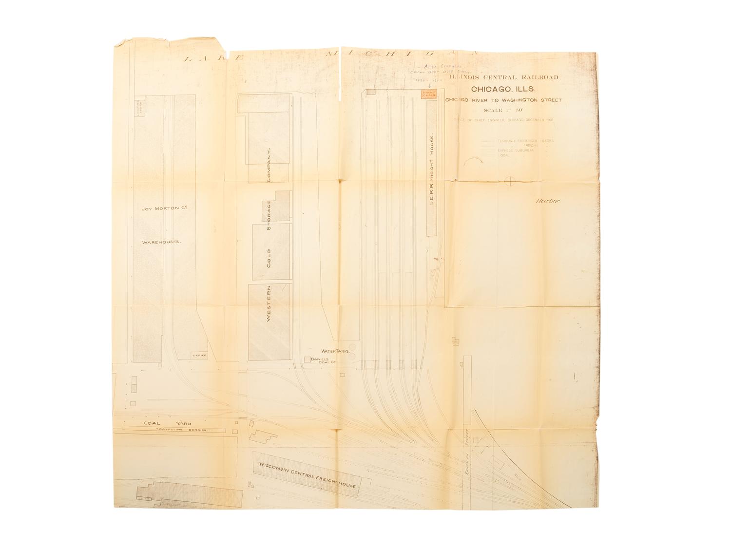 [RAILROADS]. A group of maps, pamphlets, broadsides, and other ephemera related to Illinois railroads, comprising: