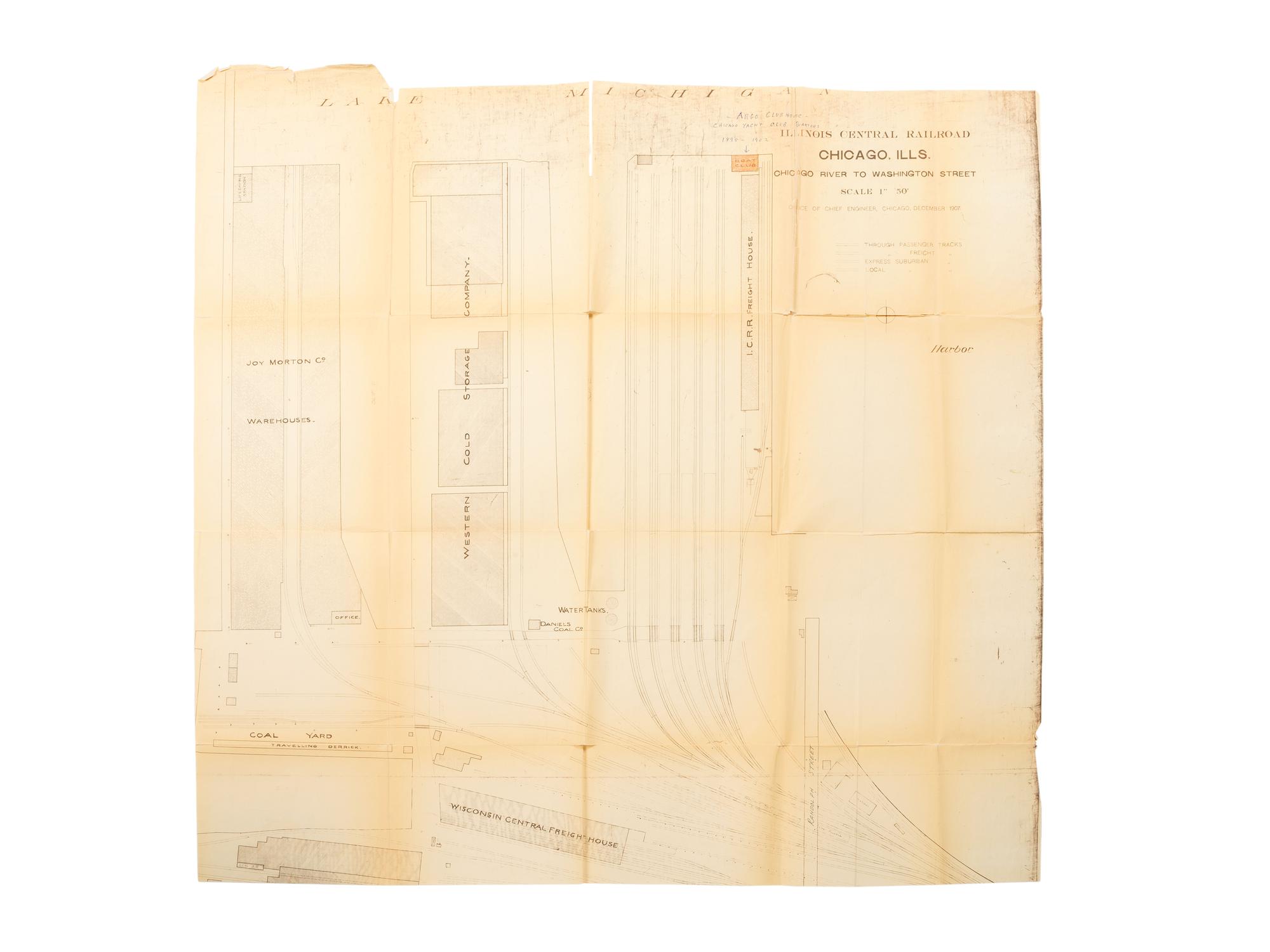 [RAILROADS]. A group of maps, pamphlets, broadsides, and other ephemera related to Illinois railroads, comprising: