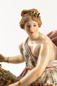 A Meissen Porcelain Figural Group of Europa and the Bull