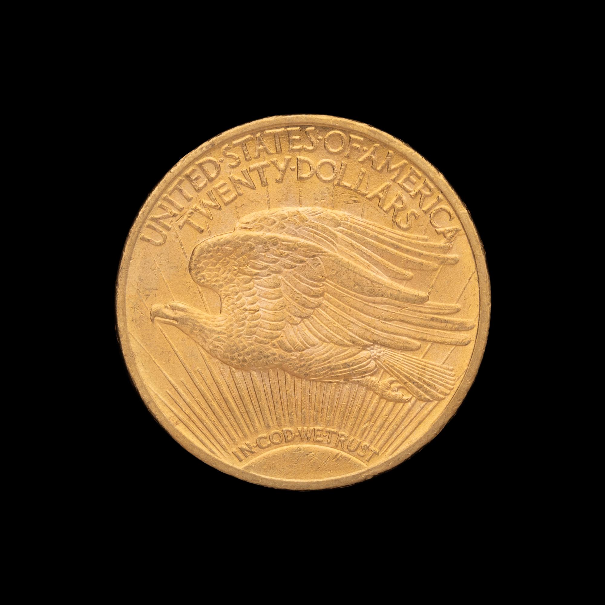 A 1910 Saint Gaudens $20 Gold Coin