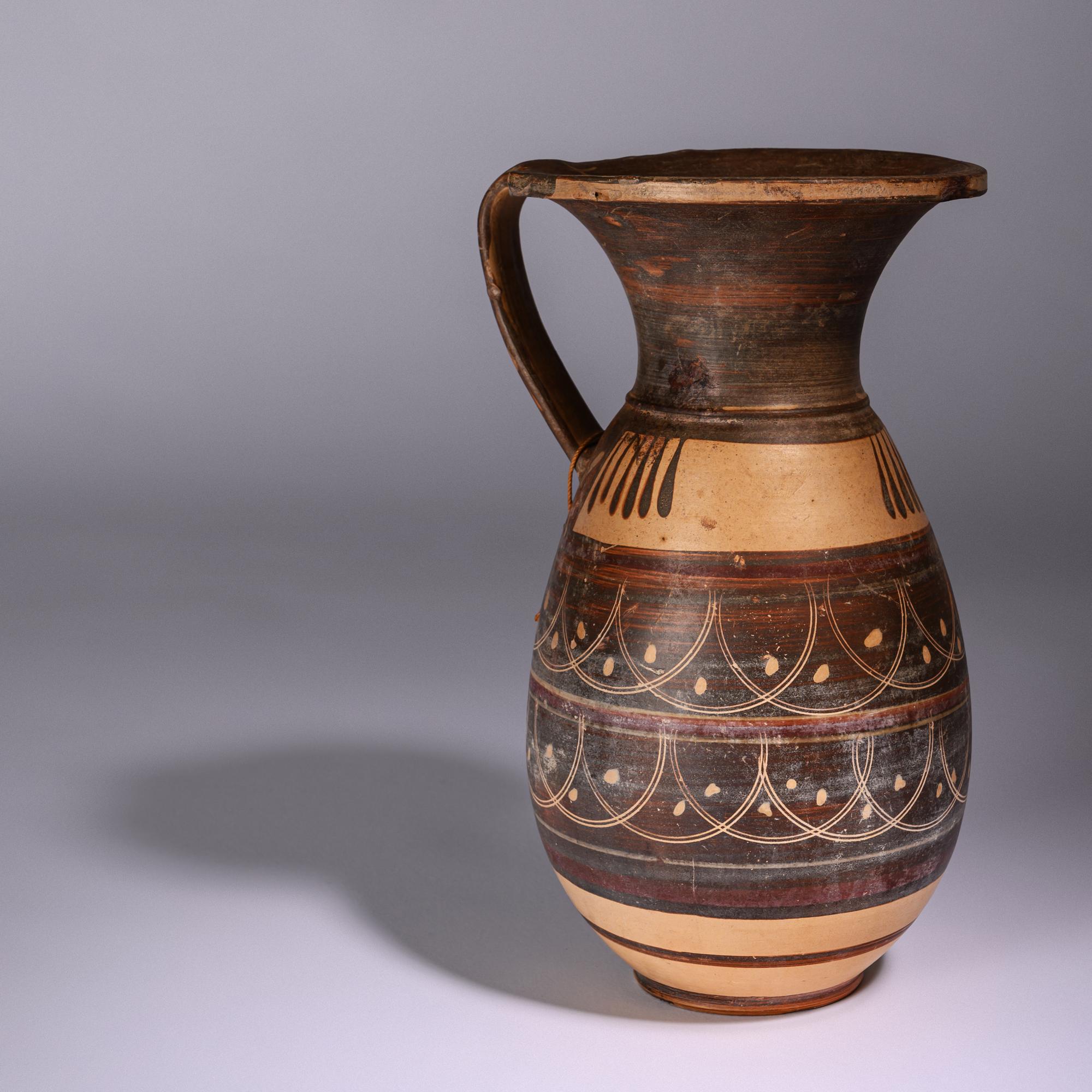 An Etrusco-Corinthian Black-Figured Olpe