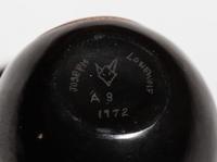 Black and Sienna Miniature Pottery Jar