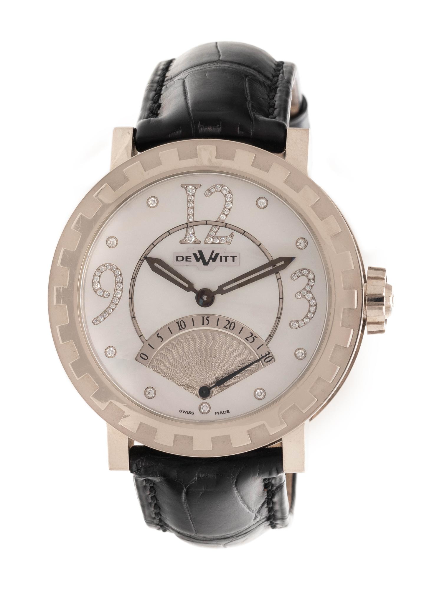 DEWITT, REF. 030.48 18K WHITE GOLD LIMITED EDITION 'ACCADEMIA SECONDE RETROGRADE' WRISTWATCH
