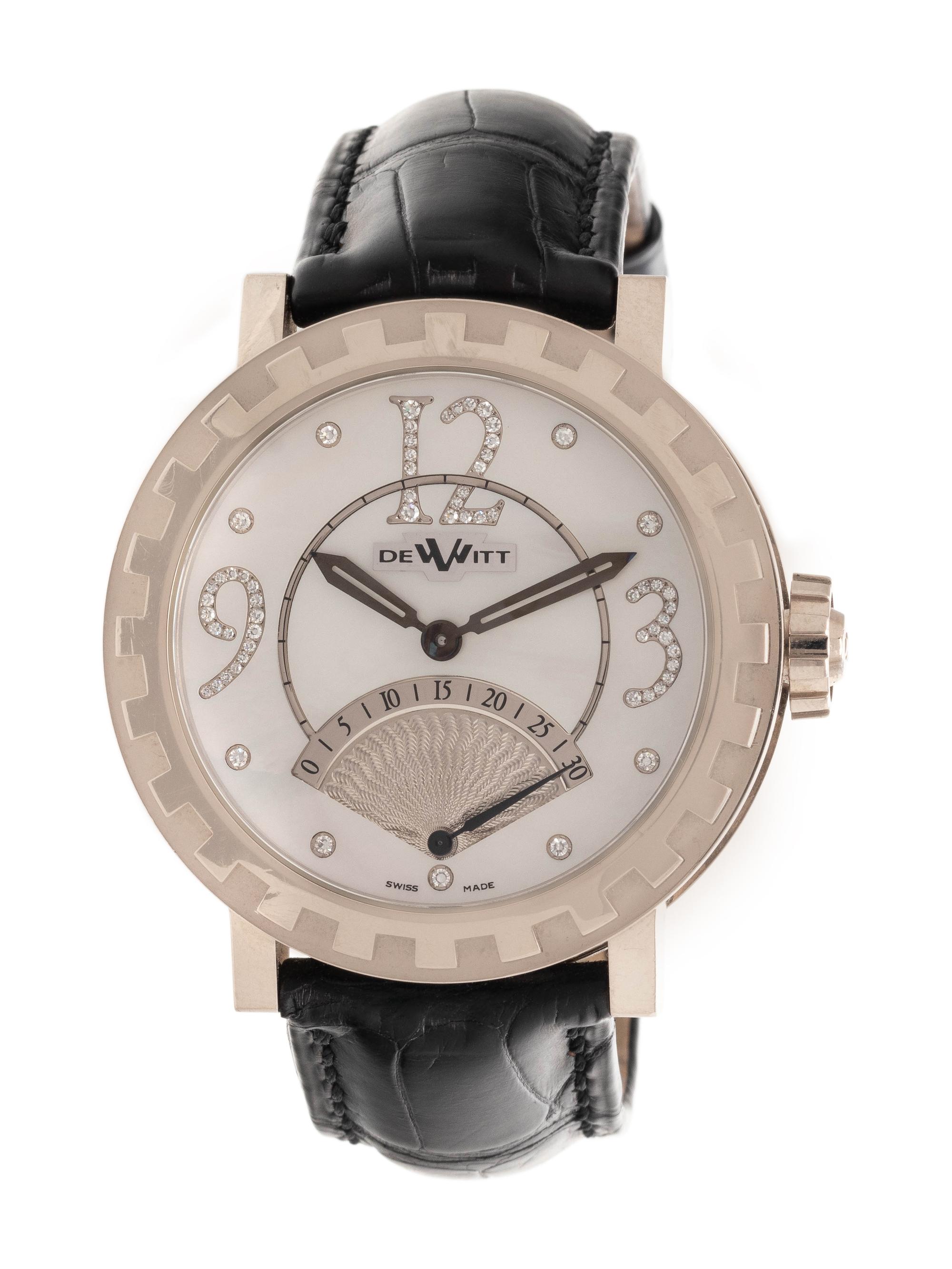 DEWITT, REF. 030.48 18K WHITE GOLD LIMITED EDITION 'ACCADEMIA SECONDE RETROGRADE' WRISTWATCH