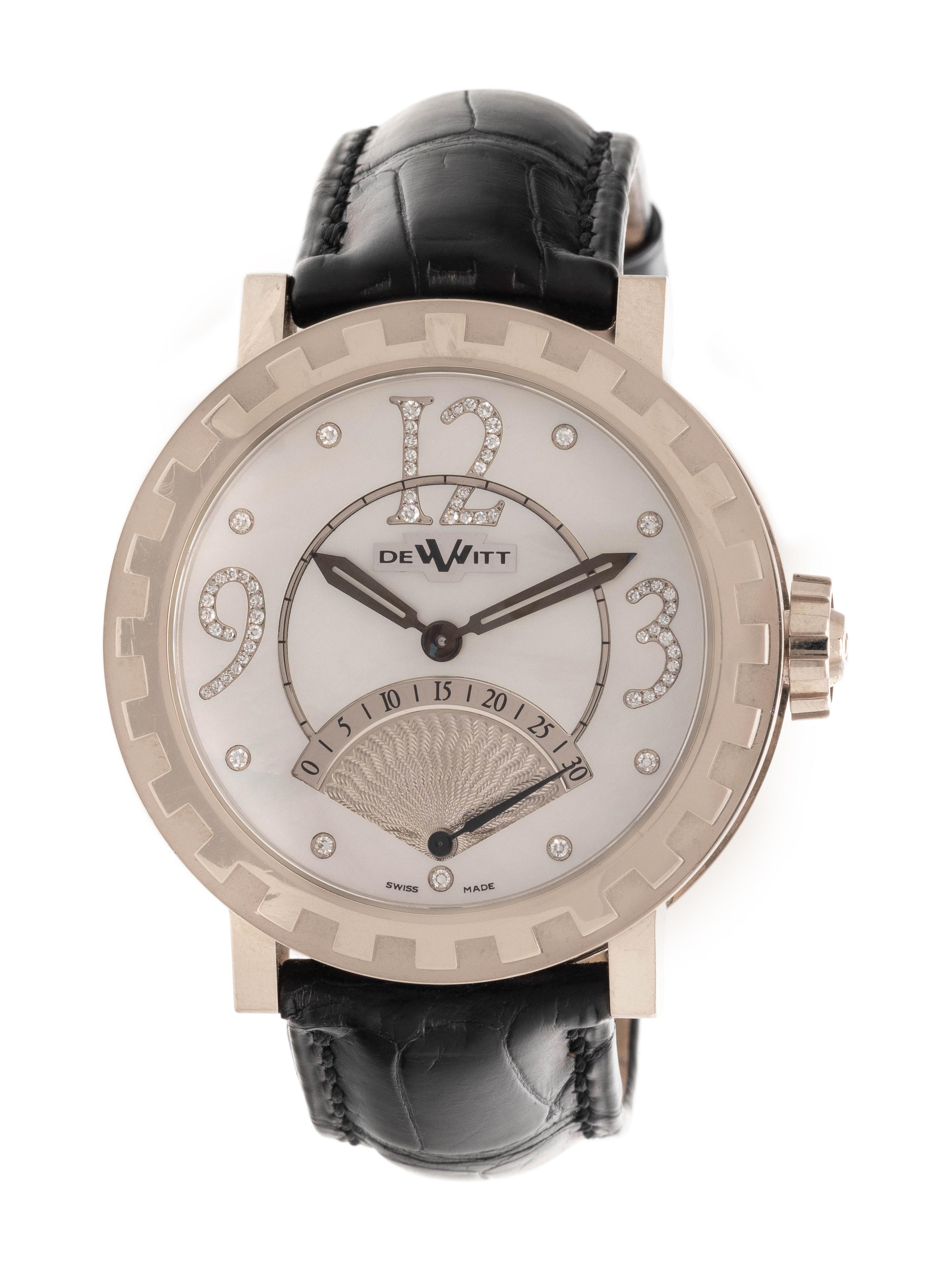 DEWITT, REF. 030.48 18K WHITE GOLD LIMITED EDITION 'ACCADEMIA SECONDE RETROGRADE' WRISTWATCH