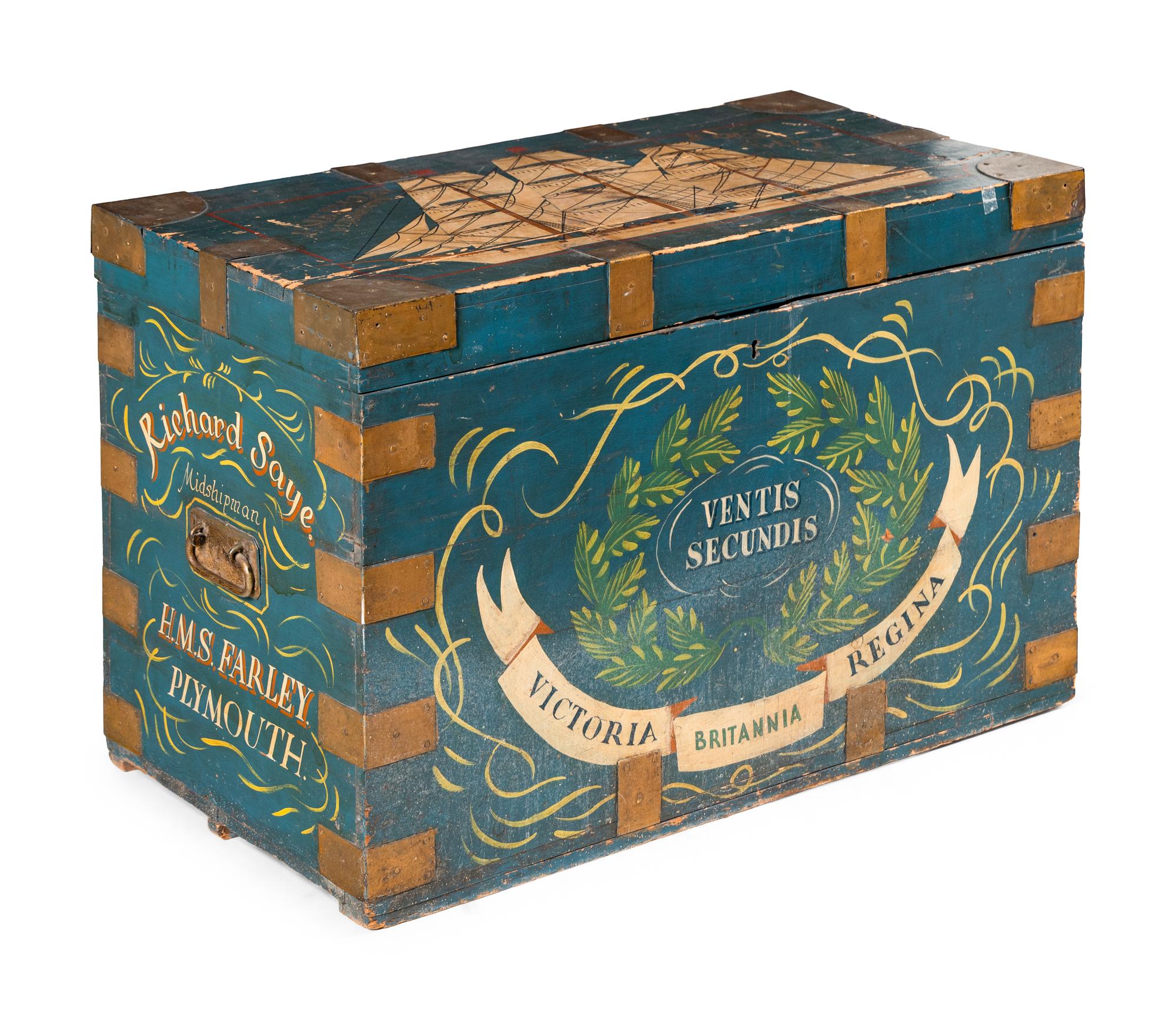 An English Painted Blanket Chest