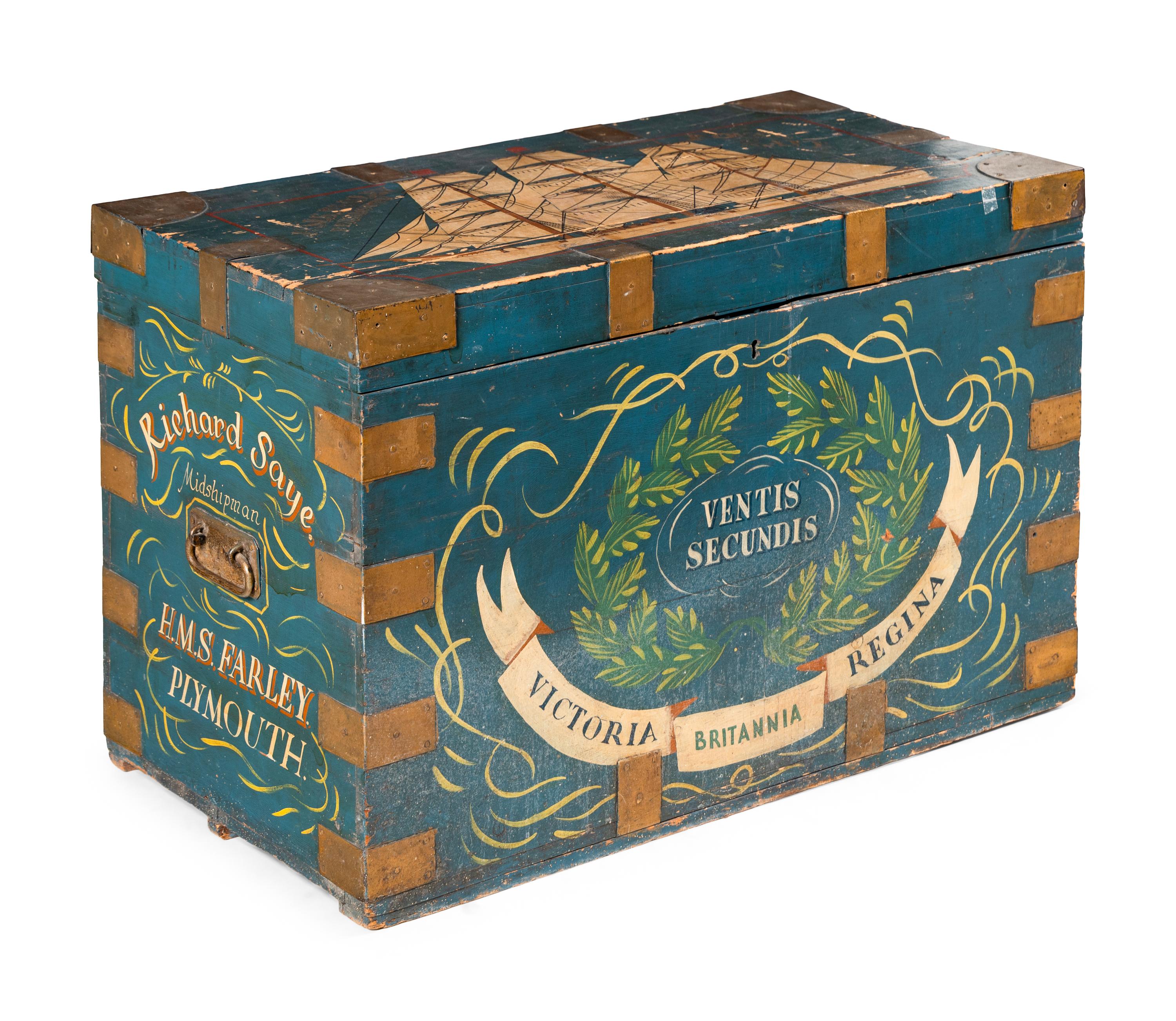 An English Painted Blanket Chest