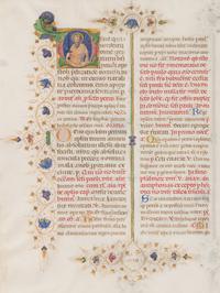 GIORGIO D’ALEMAGNA AND CIRCLE (documented Ferrara, 1441-1462) A leaf from the Breviary of Lionello d’Este, with a historiated initial ‘D’ of St. Paul, in Latin, illuminated manuscript on parchment [Italy, Ferrara, c. 1441-1448]