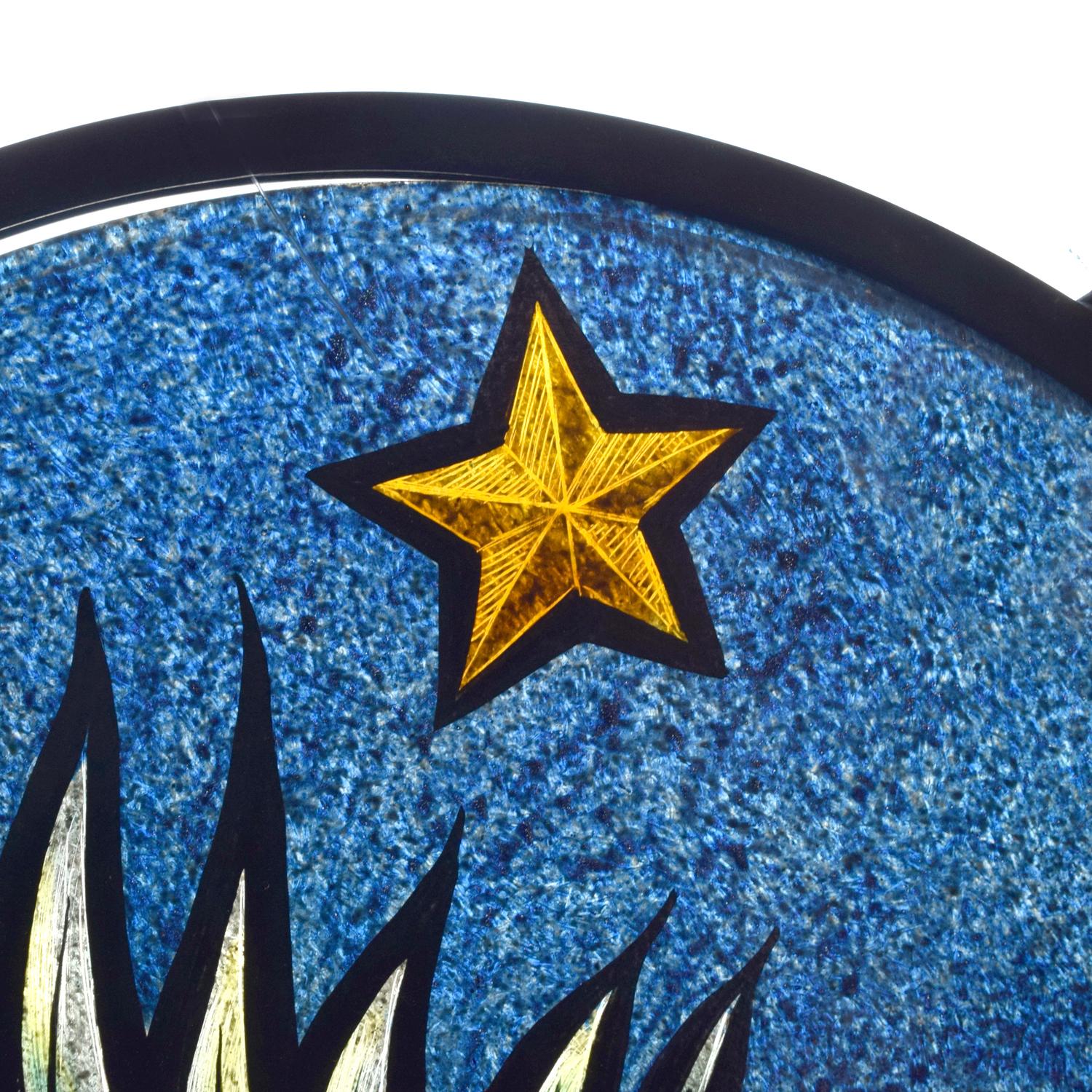 A Drehobl Brothers Art Glass Window 12.25" W x .25" D x 12.25" H — United States, Circa 1920