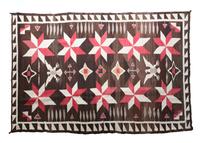 Navajo Crystal Pictorial Rug 127 x 66 inches — Early 20th Century