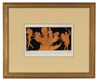 A Group of Eight Hand-Colored Engravings of Vase Designs