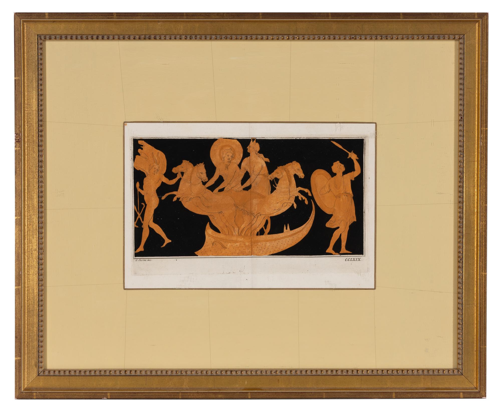 A Group of Eight Hand-Colored Engravings of Vase Designs