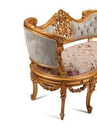 A Pair of Louis XV Style Giltwood Settees
