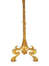 A Pair of Neoclassical Gilt Bronze Six-Light Candelabra