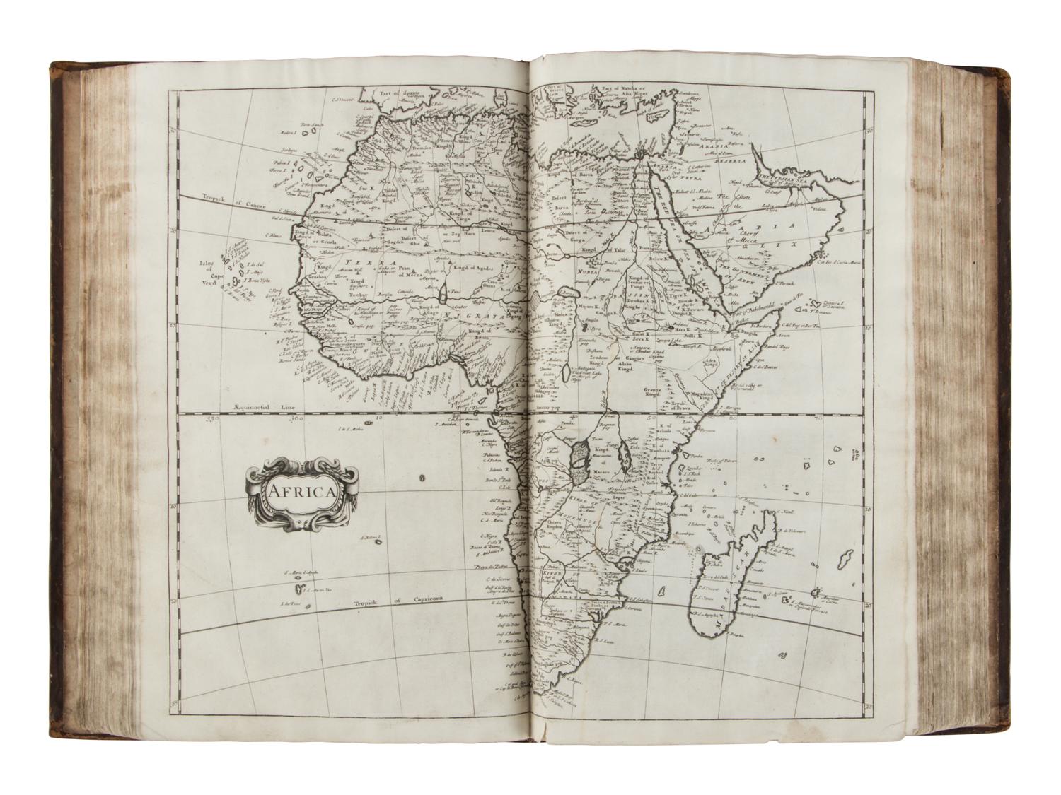[TRAVEL & EXPLORATION]. HARRIS, John (1666-1719). Navigantium atque Itinerantium Bibliotheca: or, a Compleat Collection of Voyages and Travels . London: For Thomas Bennet, [&c], 1705.